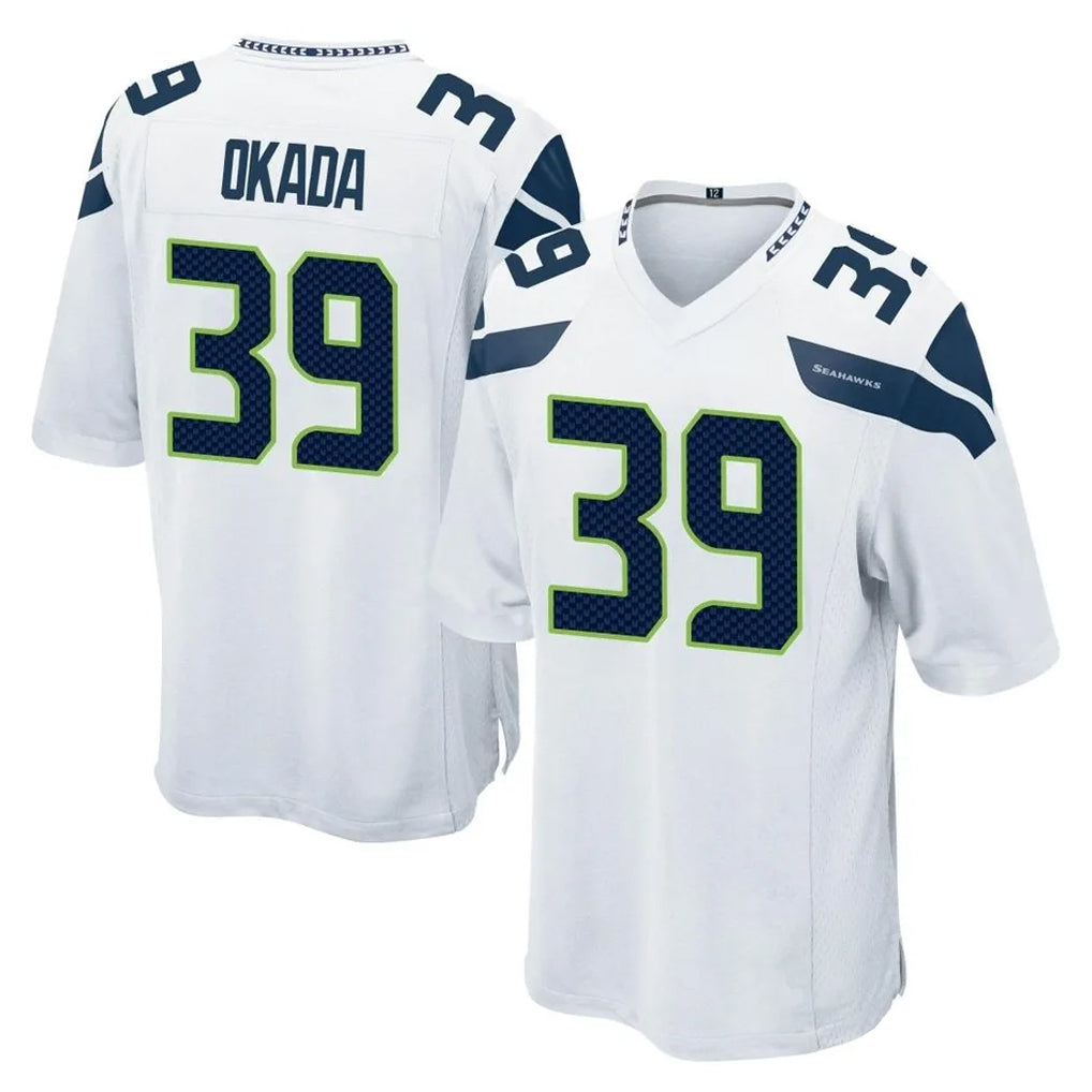 S.Seahawks #39 Ty Okada Player White Home Game Ldoa Stitched Jerseys