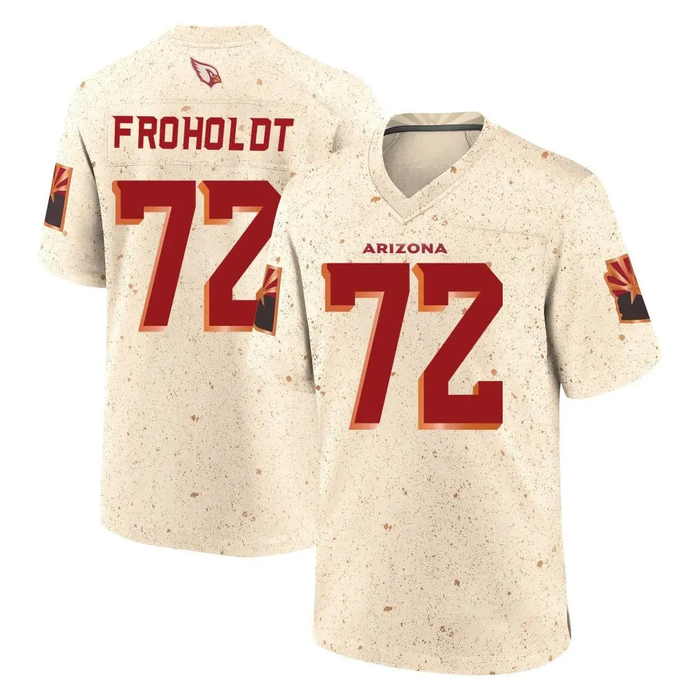 A.Cardinals #72 Hjalte Froholdt Player Cream Rivalries Collection Game Ldoa Stitched Jerseys