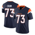 D.Broncos #73 Frank Crum Player Navy Limited Vapor F.U.S.E. Home Game Ldoa Stitched Jerseys