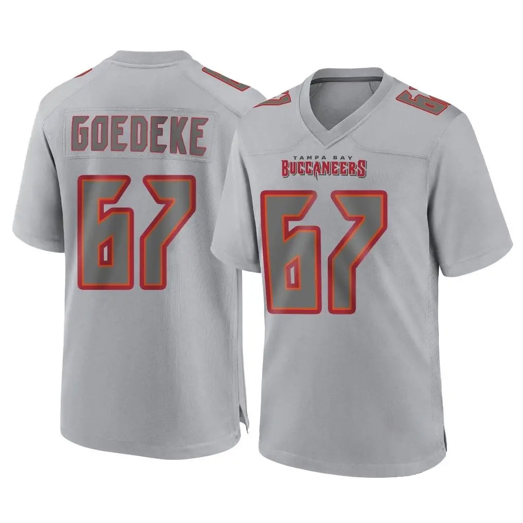 TB.Buccaneers #67 Luke Goedeke Player Gray Atmosphere Fashion Home Game Ldoa Stitched Jerseys
