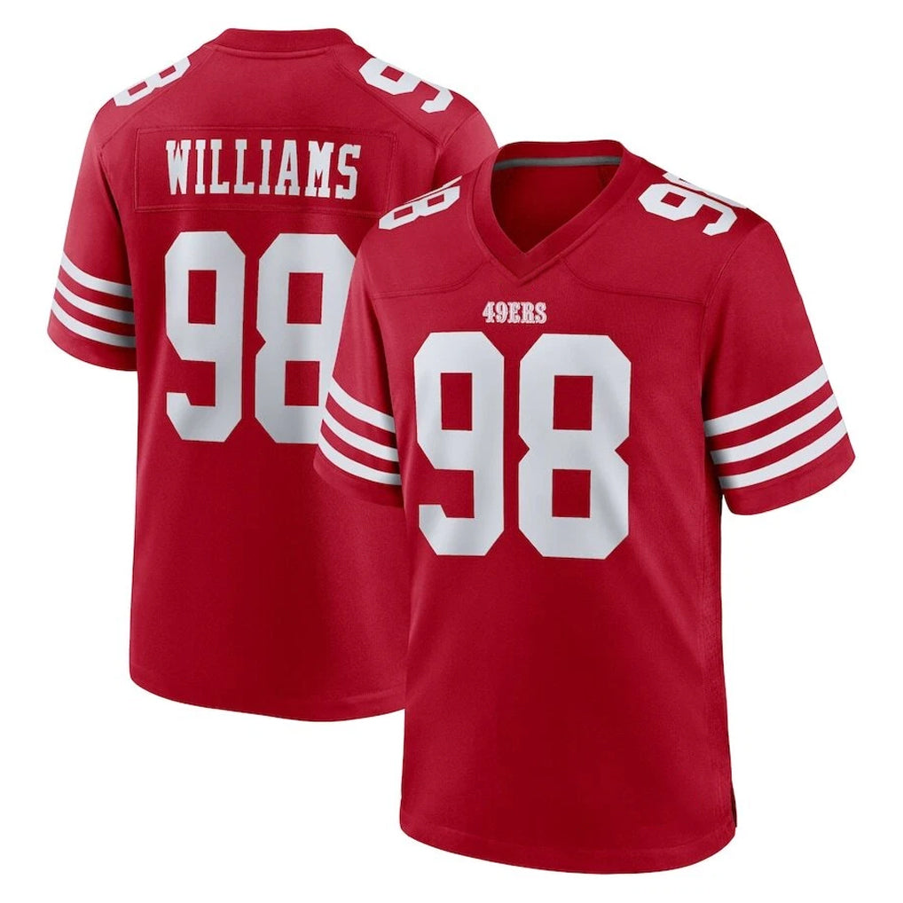 SF.49ers #98 Mykel Williams Player Red Game Home Ldoa Stitched Jerseys