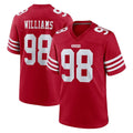 SF.49ers #98 Mykel Williams Player Red Game Home Ldoa Stitched Jerseys
