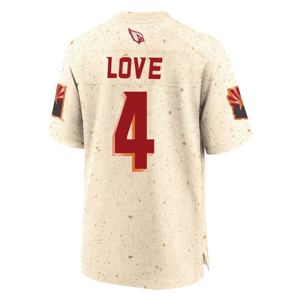 A.Cardinals #4 Jeremiyah Love Player Cream Rivalries Collection Game Ldoa Stitched Jerseys