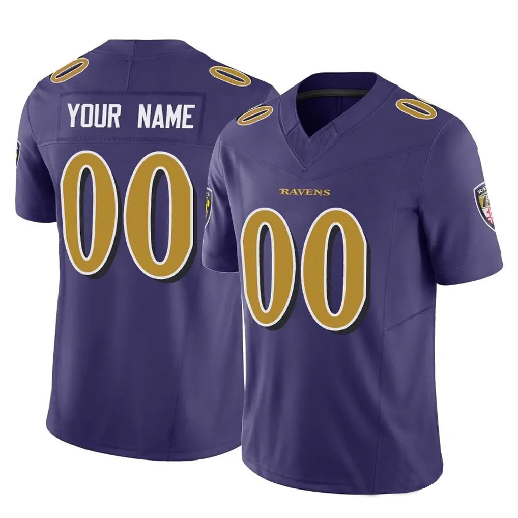 Custom B.Ravens Purple Vapor F.U.S.E. Limited Game Any Name & Numbers Ldoa Stitched Jerseys