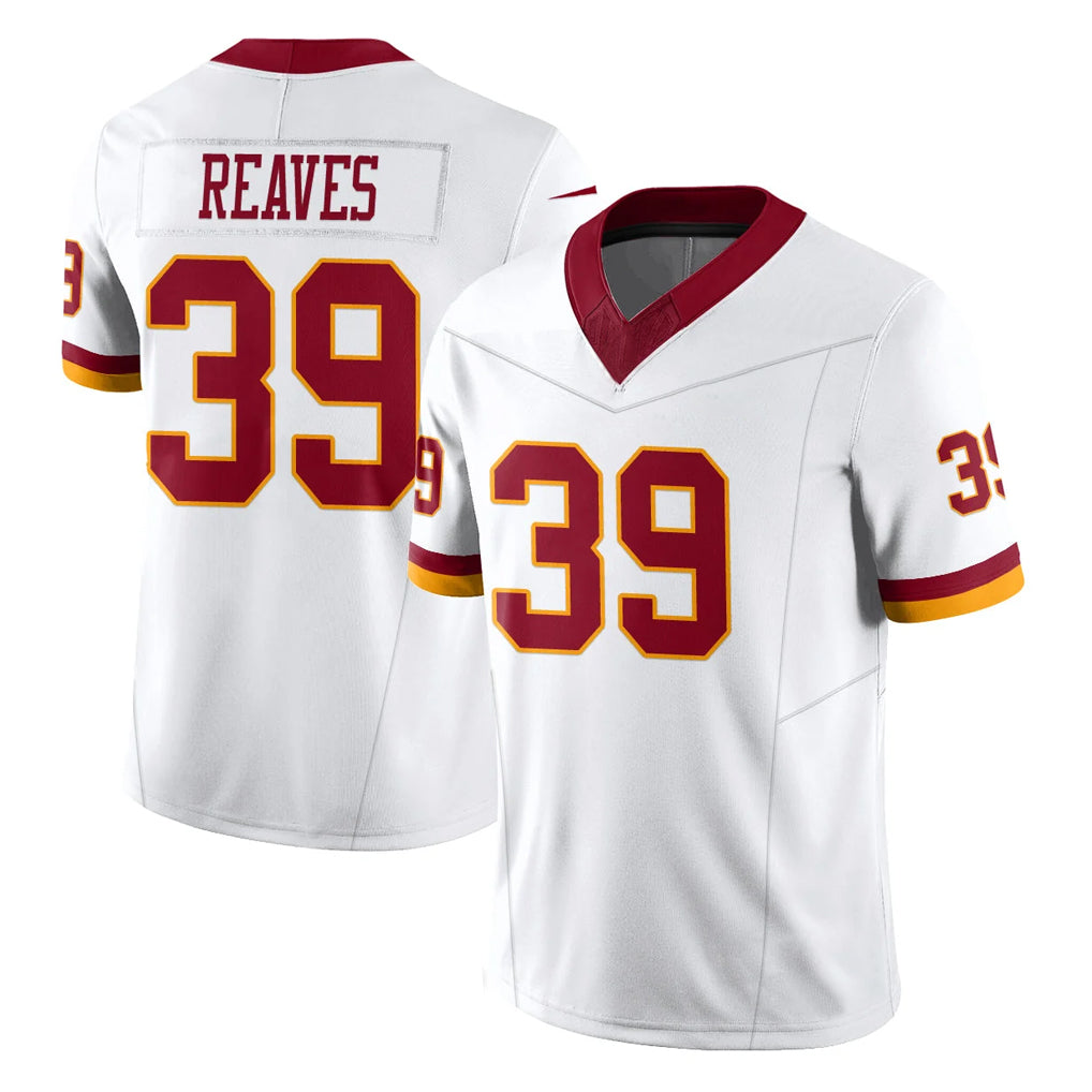 W.Commanders #39 Jeremy Reaves Player White Limited Vapor F.U.S.E. Home Game Ldoa Stitched Jerseys