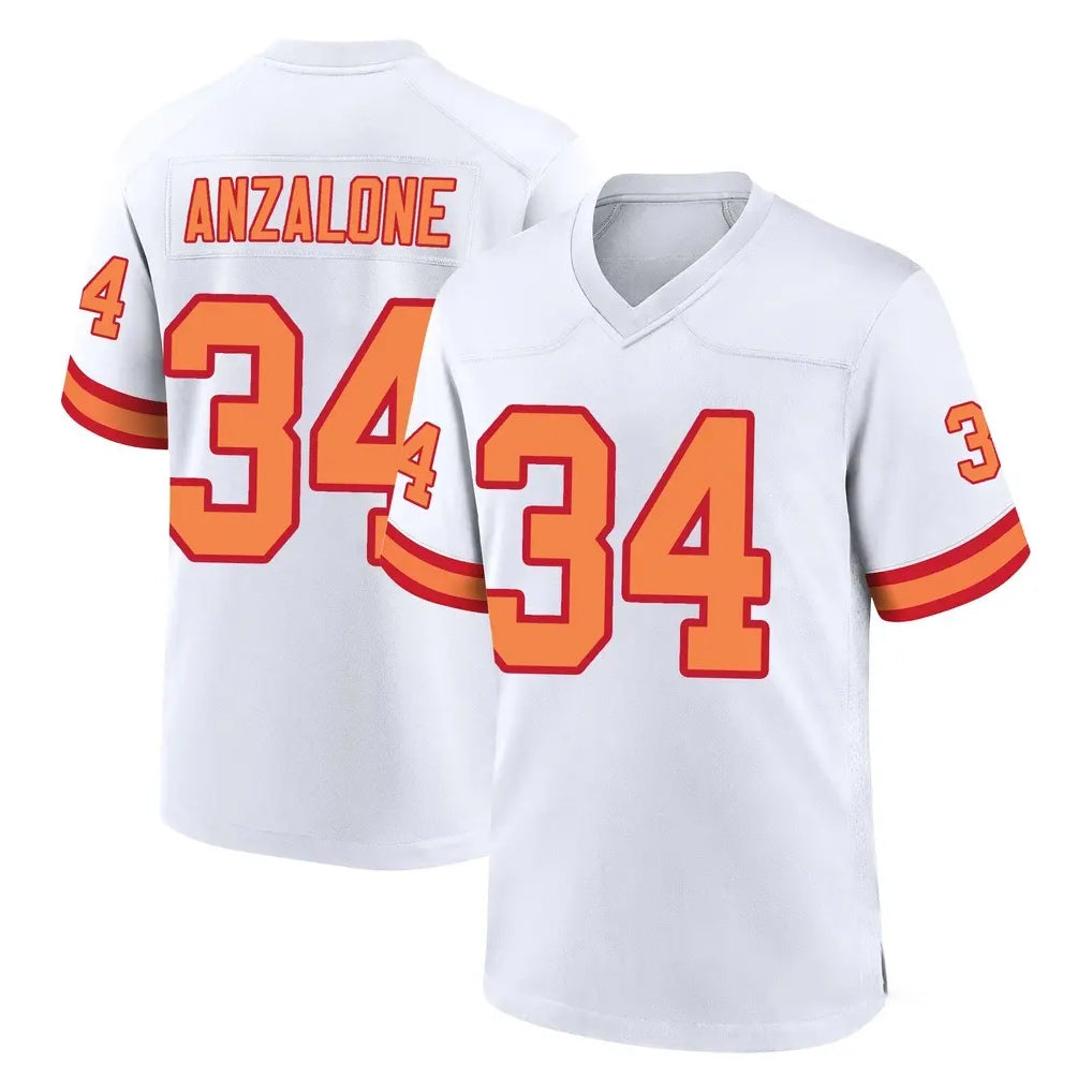 TB.Buccaneers #34 Alex Anzalone Player White '76 Home Game Ldoa Stitched Jerseys