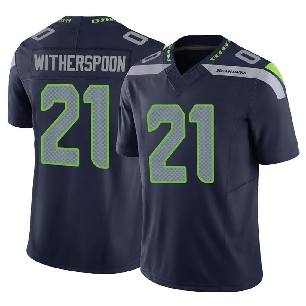 S.Seahawks #21 Devon Witherspoon Player Navy Limited Vapor F.U.S.E. Home Game Ldoa Stitched Jerseys