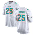 M.Dolphins #25 Tyrel Dodson Player White Limited Home Game Ldoa Stitched Jerseys