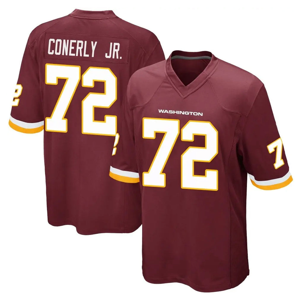 W.Commanders #72 Josh Conerly Jr. Player Burgundy Team Color Home Game Ldoa Stitched Jerseys
