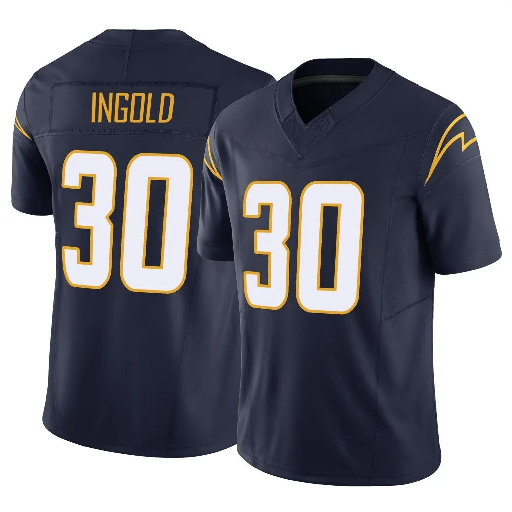 LA.Chargers #30 Alec Ingold Player Navy Limited Vapor F.U.S.E. Home Game Ldoa Stitched Jerseys