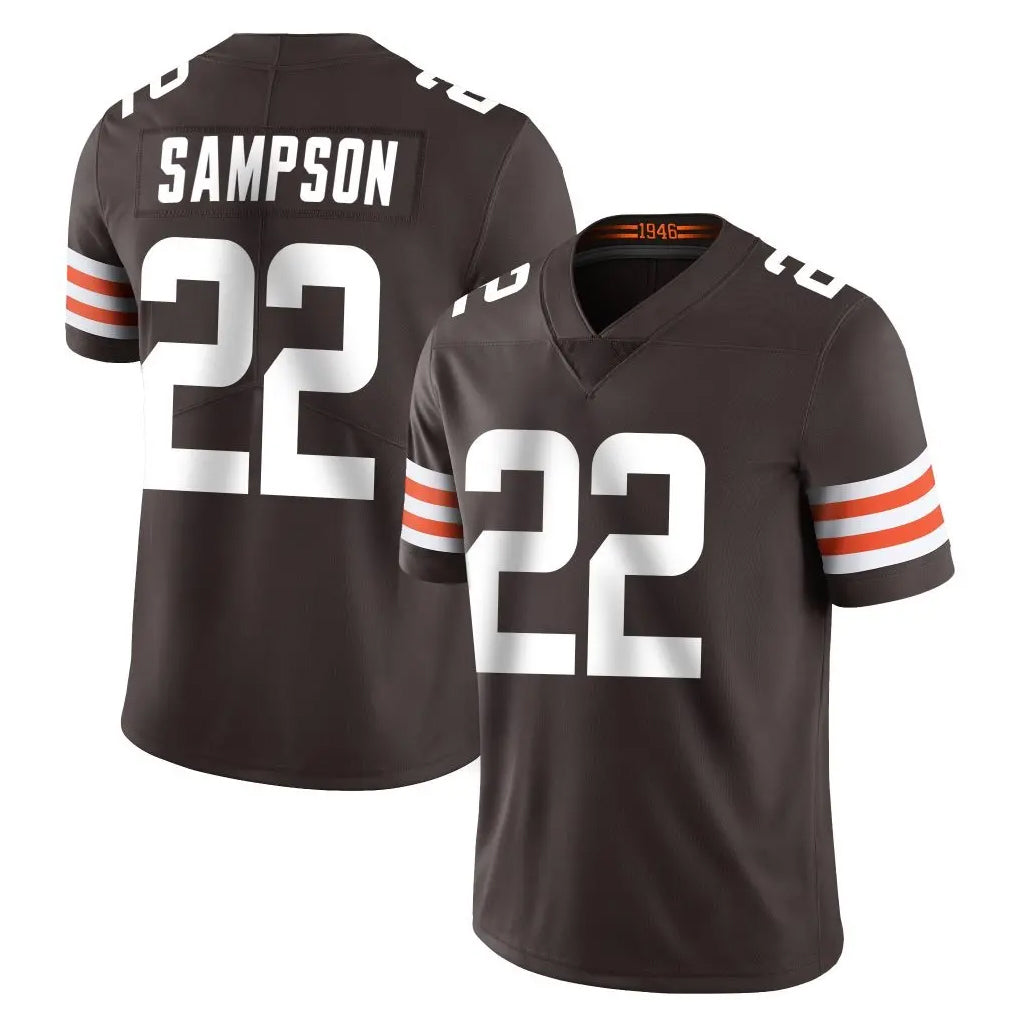 C.Browns #22 Dylan Sampson Player Brown Color Vapor Untouchable Limited Home Game Ldoa Stitched Jerseys