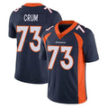 D.Broncos #73 Frank Crum Player Navy Vapor Untouchable Limited Game Ldoa Stitched Jerseys