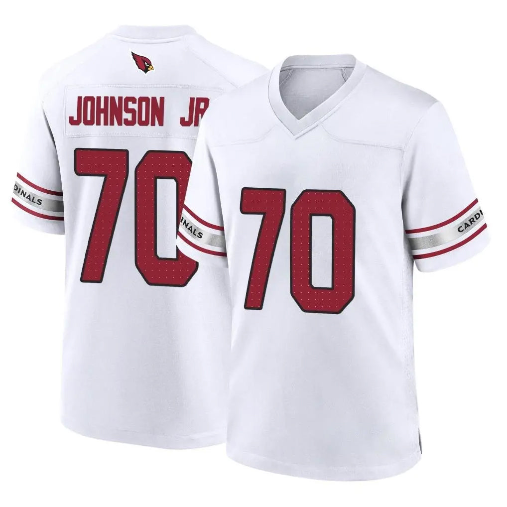 A.Cardinals #70 Paris Johnson Jr. Player White Home Game Ldoa Stitched Jerseys