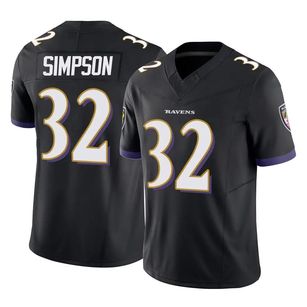 B.Ravens #32 Trenton Simpson Player Black Vapor F.U.S.E. Limited Ldoa Stitched Jerseys