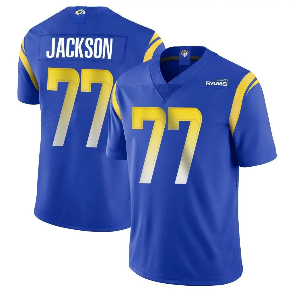 LA.Rams #77 Alaric Jackson Player Royal Limited Vapor Untouchable Home Game Ldoa Stitched Jerseys
