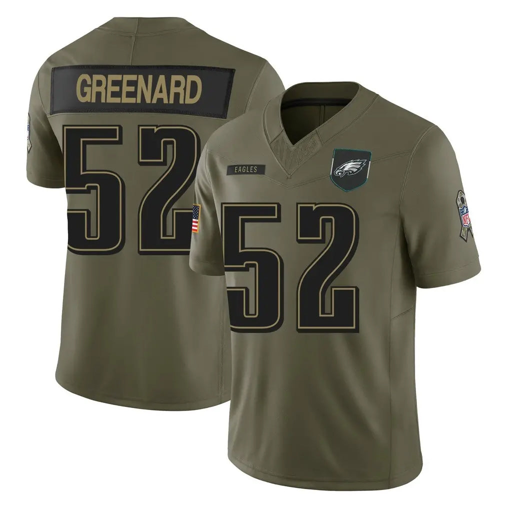 P.Eagles #52 Jonathan Greenard Player Olive 2025 Salute To Service Limited Ldoa Stitched Jerseys