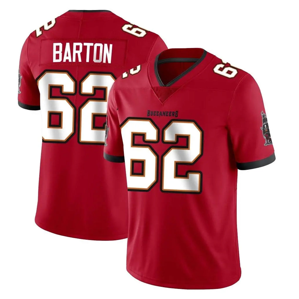TB.Buccaneers #62 Graham Barton Player Red Limited Vapor Home Game Ldoa Stitched Jerseys