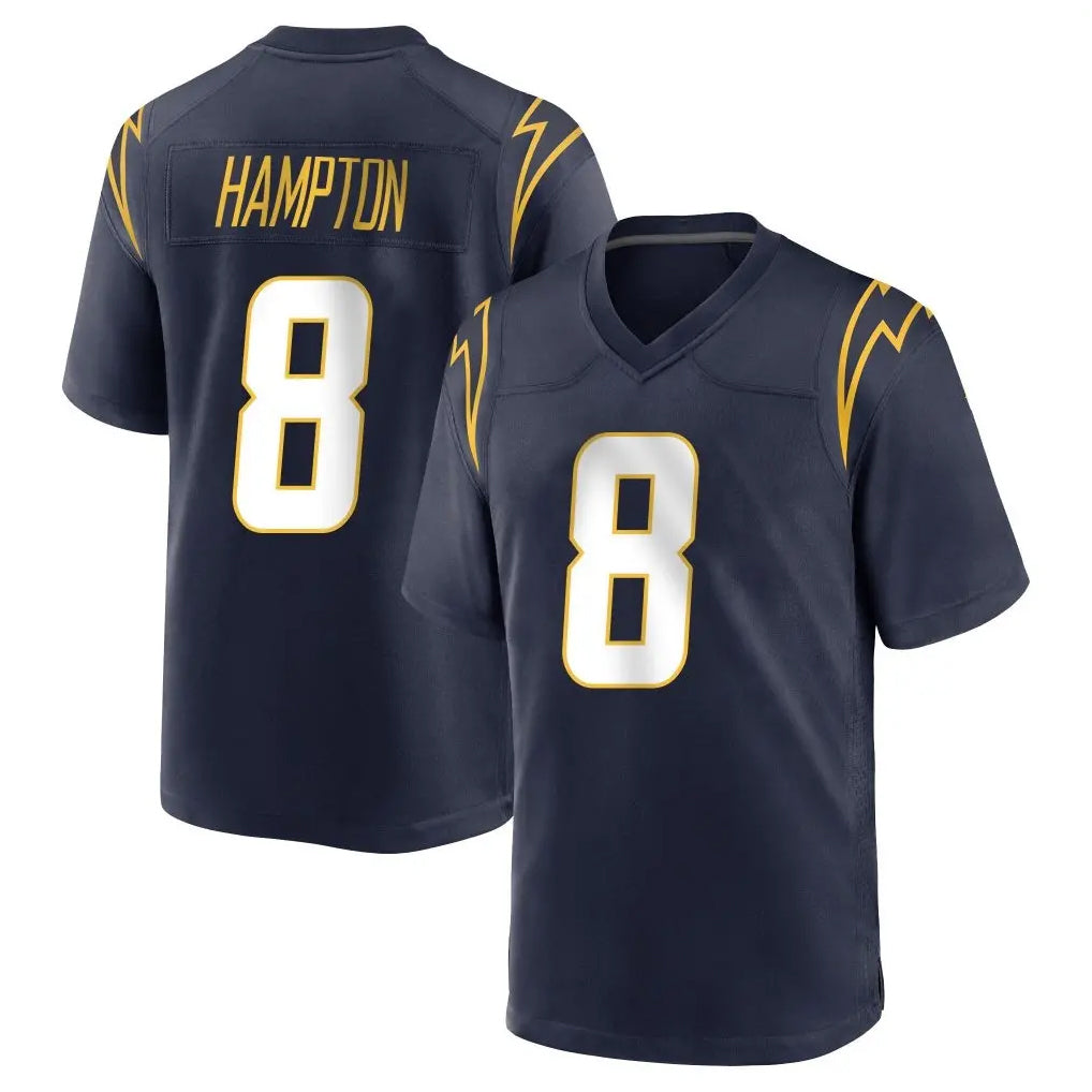 LA.Chargers #8 Omarion Hampton Player Navy Home Game Ldoa Stitched Jerseys