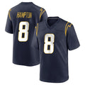 LA.Chargers #8 Omarion Hampton Player Navy Home Game Ldoa Stitched Jerseys