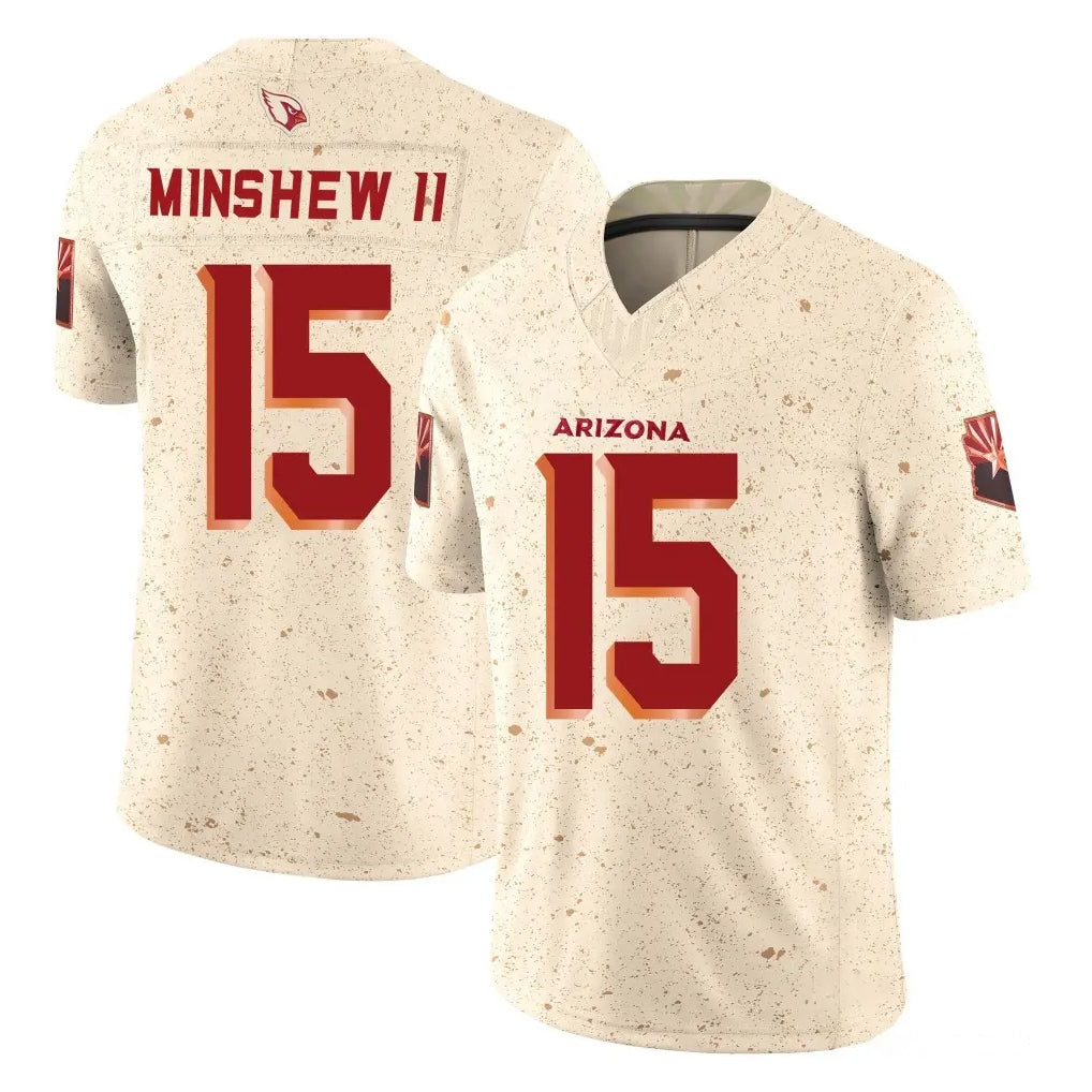 A.Cardinals #15 Gardner Minshew II Player Cream Rivalries Collection Vapor Limited Home Game Ldoa Stitched Jerseys