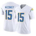 LA.Chargers #15 Ladd McConkey Player White Limited Vapor F.U.S.E. Home Game Ldoa Stitched Jerseys