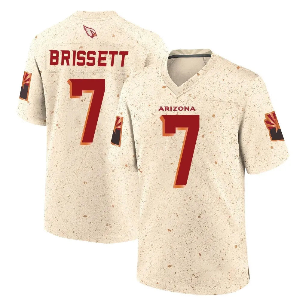 A.Cardinals #7 Jacoby Brissett Player Cream Rivalries Collection Game Stitched Jerseys