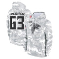 A.Falcons #63 Chris Lindstrom Player Arctic Camo Salute to Service Limited Hoodie Ldoa Stitched Jerseys