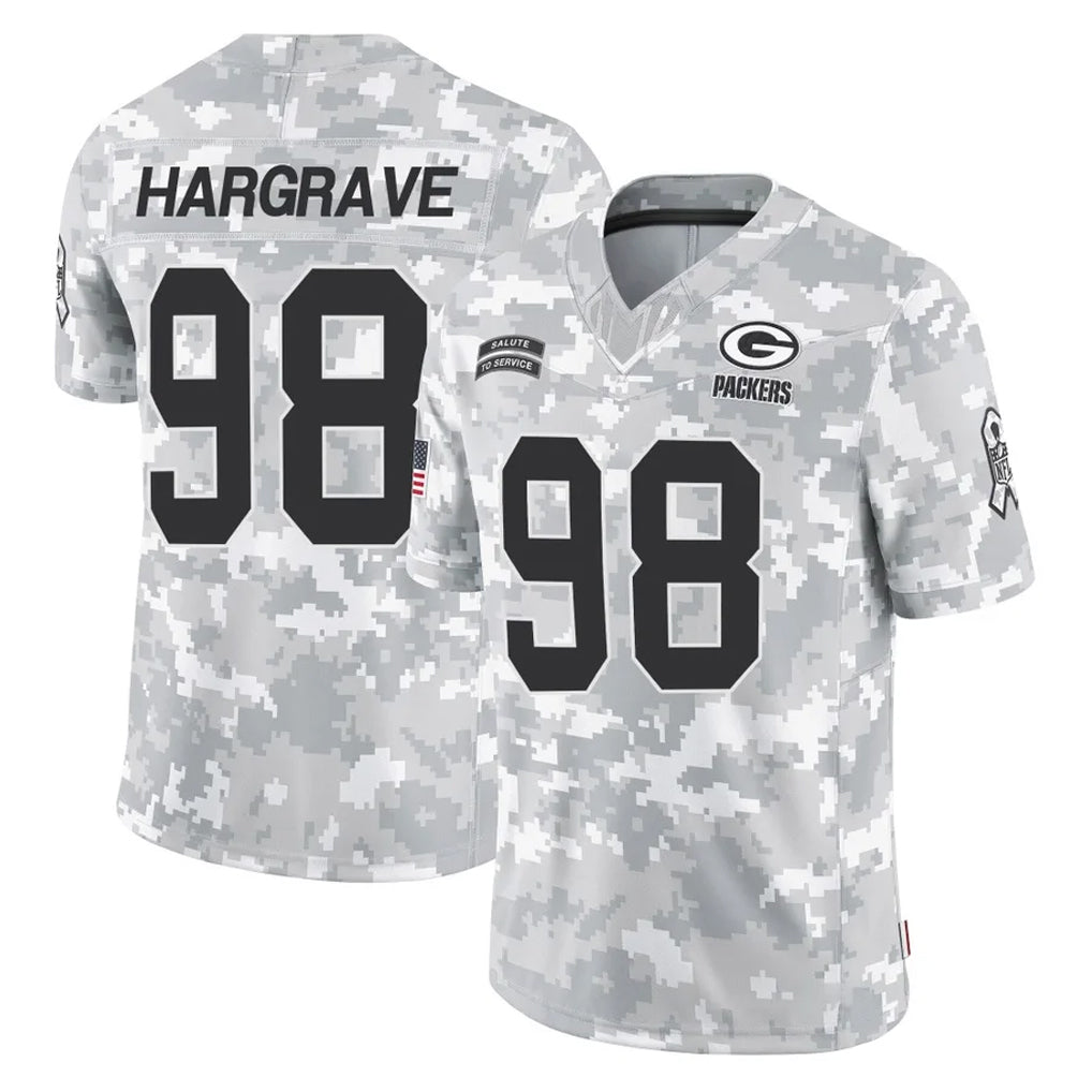 GB.Packers #98 Javon Hargrave Player Arctic Camo Salute To Service Limited Ldoa Stitched Jerseys