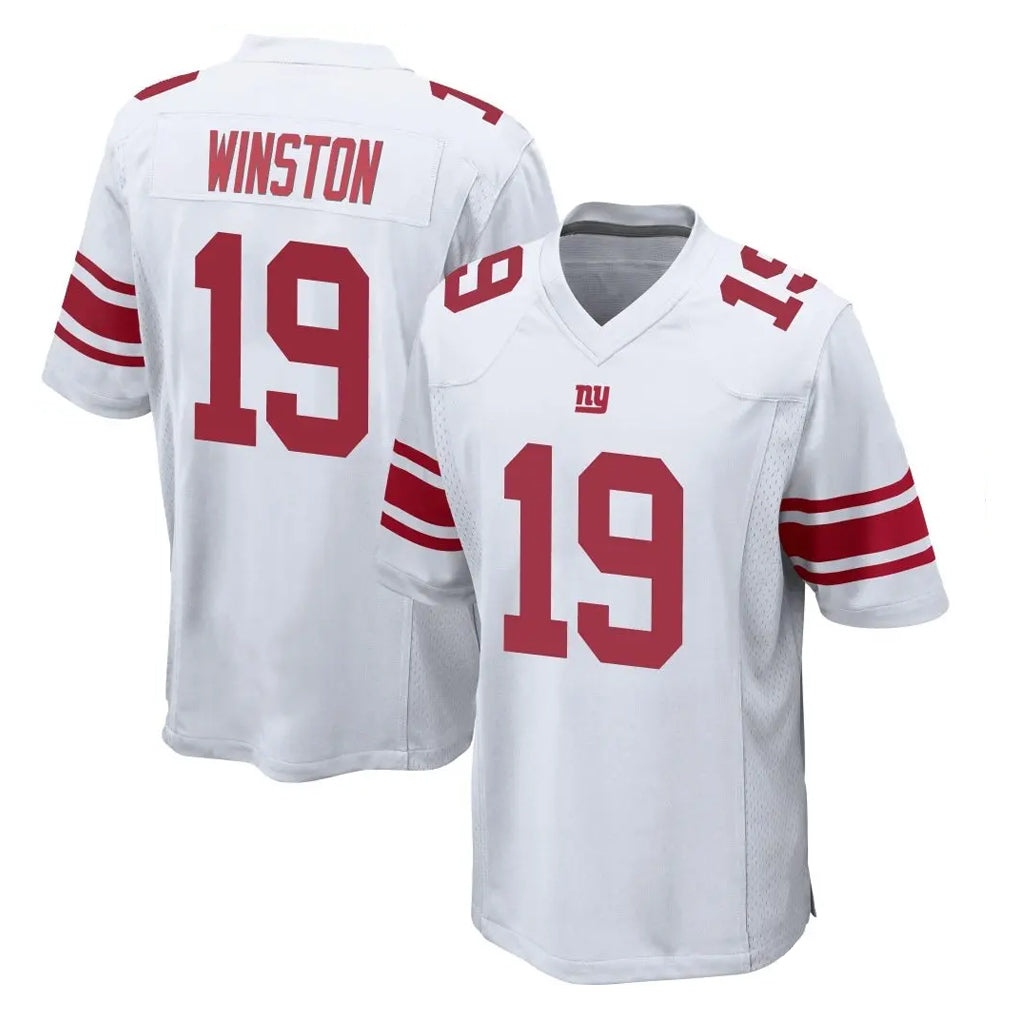 NY.Giants #19 Jameis Winston Player White Home Game Ldoa Stitched Jerseys