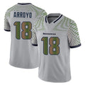 S.Seahawks #18 Elijah Arroyo Player Grey Limited 2025 Rivalries Collection Home Game Ldoa Stitched Jerseys
