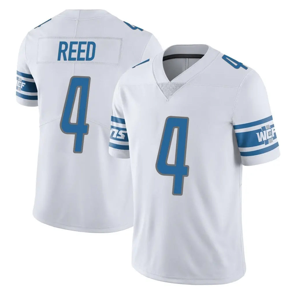 D.Lions #4 D.J. Reed Player White Limited Vapor Untouchable Home Game Ldoa Stitched Jerseys