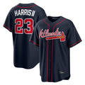 A.Braves #23 Michael Harris II Player Navy Home Game Ldoa Stitched Jerseys