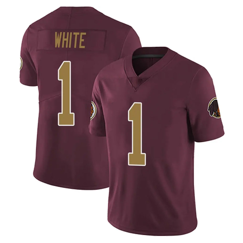 W.Commanders #1 Rachaad White Player Burgundy Alternate Vapor Untouchable Home Game Ldoa Stitched Jerseys