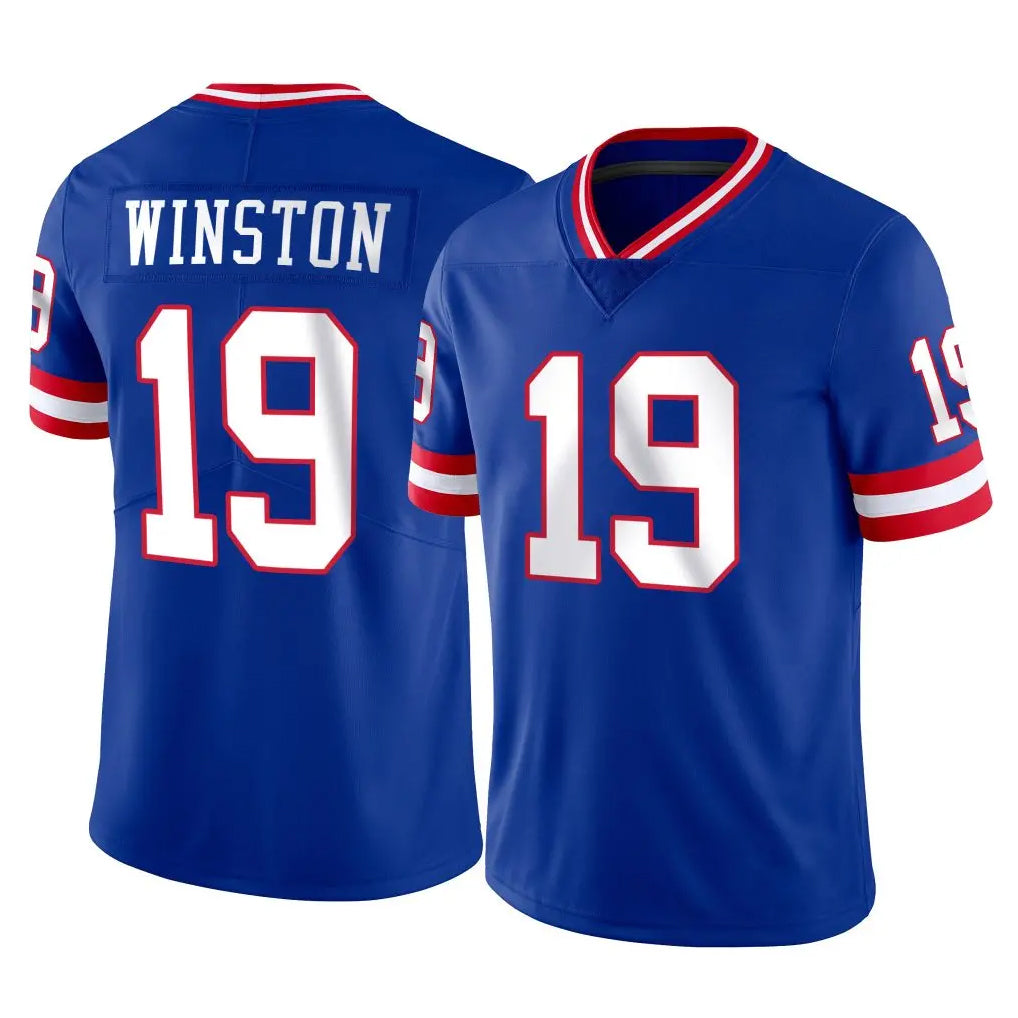 NY.Giants #19 Jameis Winston Player Royal Classic Vapor Home Game Ldoa Stitched Jerseys