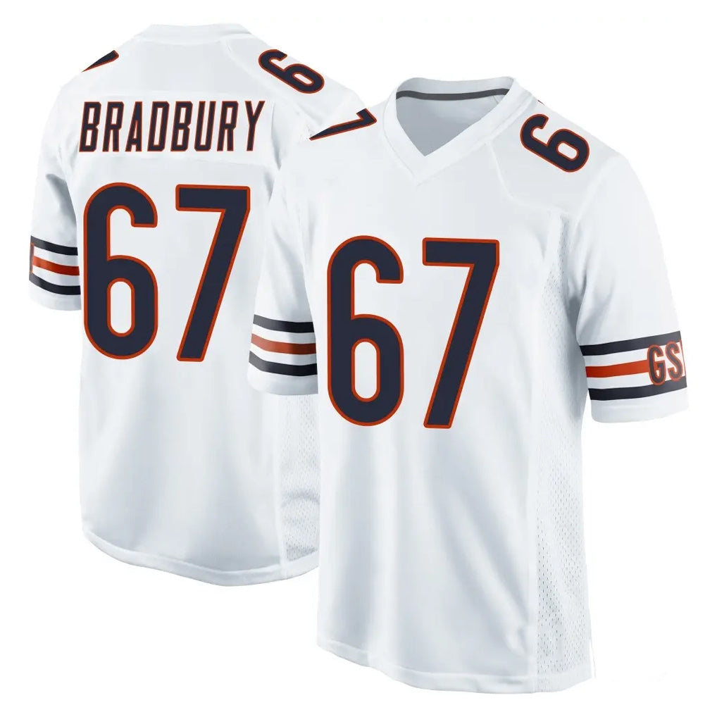 C.Bears #67 Garrett Bradbury Player White Home Game Ldoa Stitched Jerseys