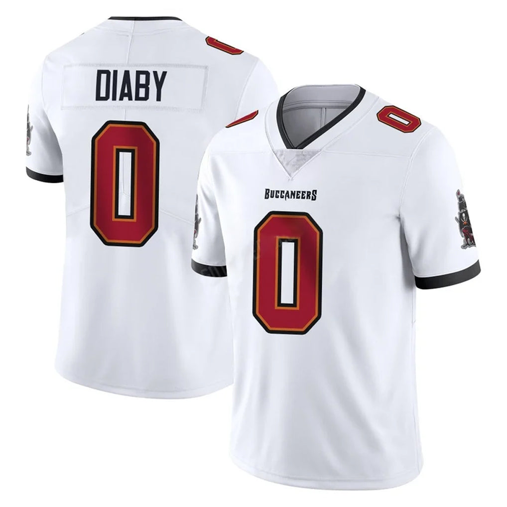TB.Buccaneers #0 Yaya Diaby Player White Limited Vapor Untouchable Home Game Ldoa Stitched Jerseys