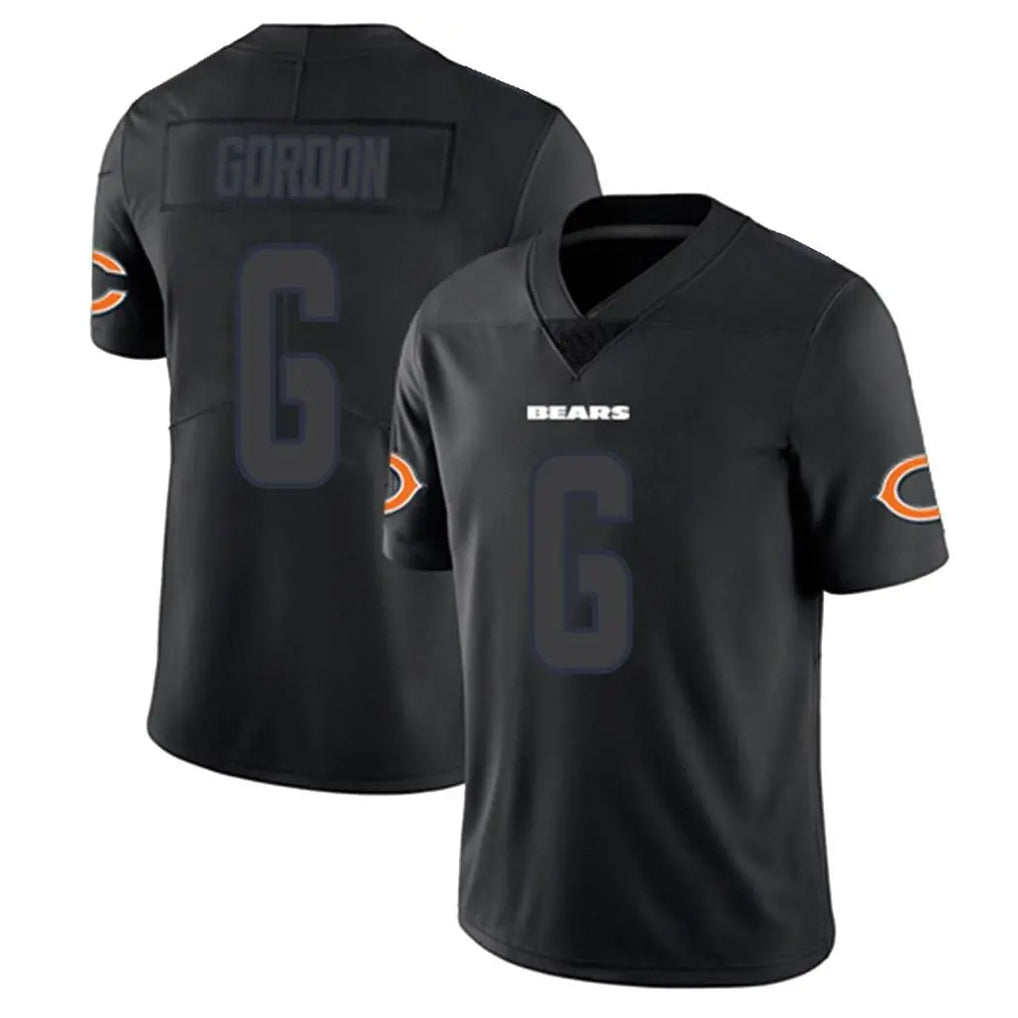 C.Bears #6 Kyler Gordon Player Black Impact Limited Game Ldoa Stitched Jerseys