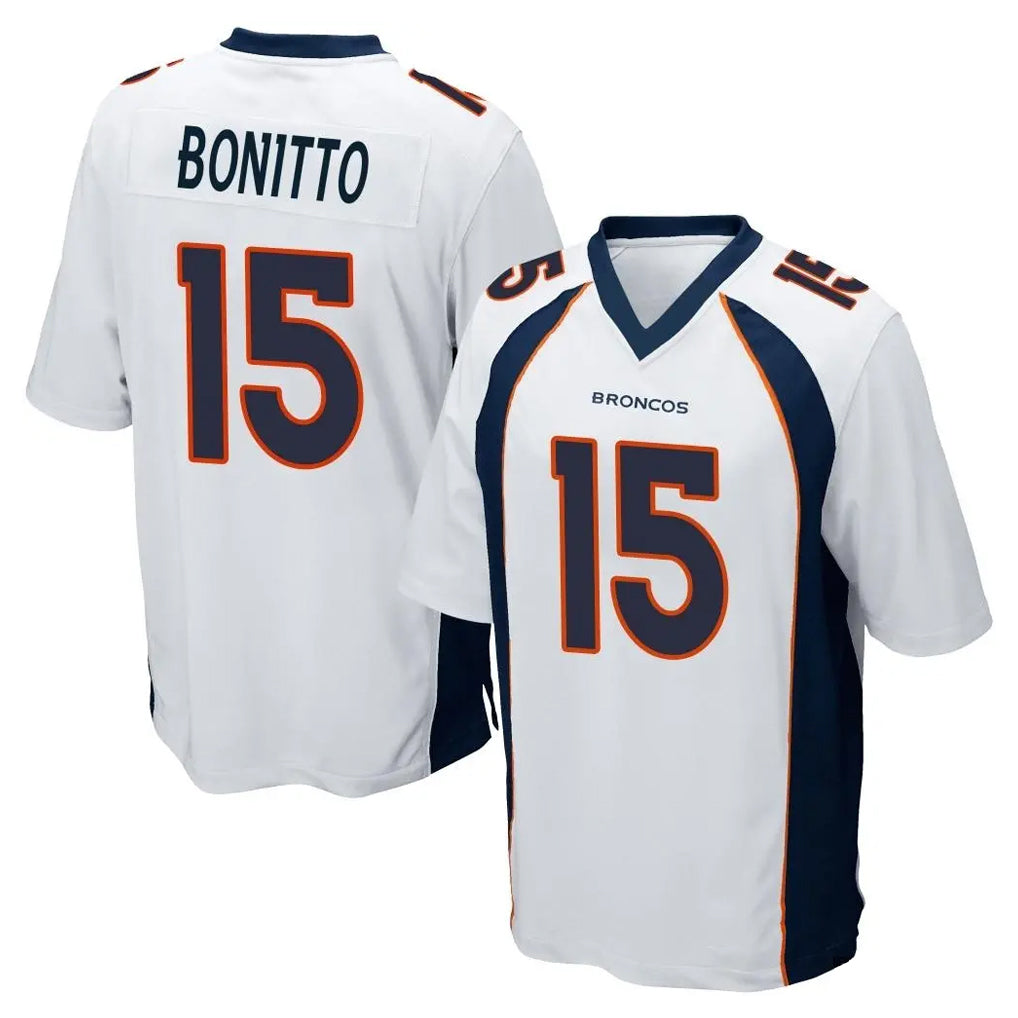 D.Broncos #15 Nik Bonitto Player White Game Ldoa Stitched Jerseys