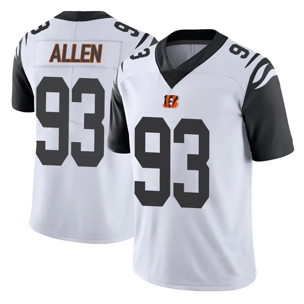 C.Bengals #93 Jonathan Allen Player White Color Rush Vapor Untouchable Limted Home Game Ldoa Stitched Jerseys