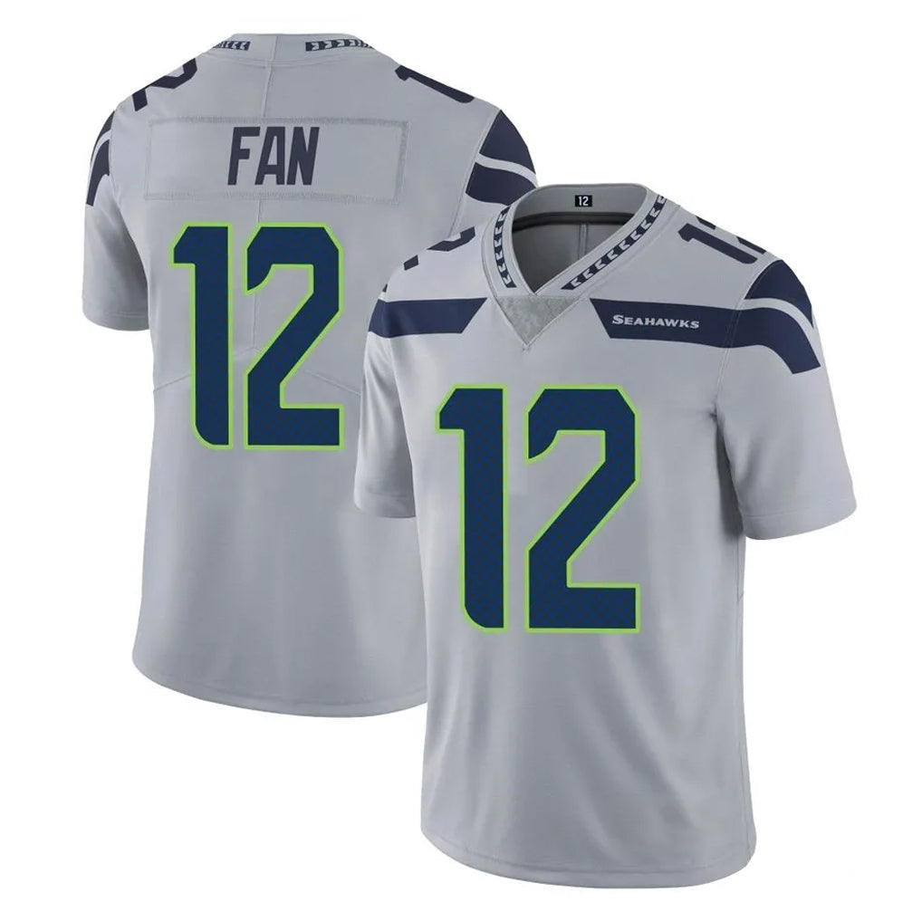 S.Seahawks #12 12th Fan Player Gray Limited Vapor Untouchable Home Game Ldoa Stitched Jerseys