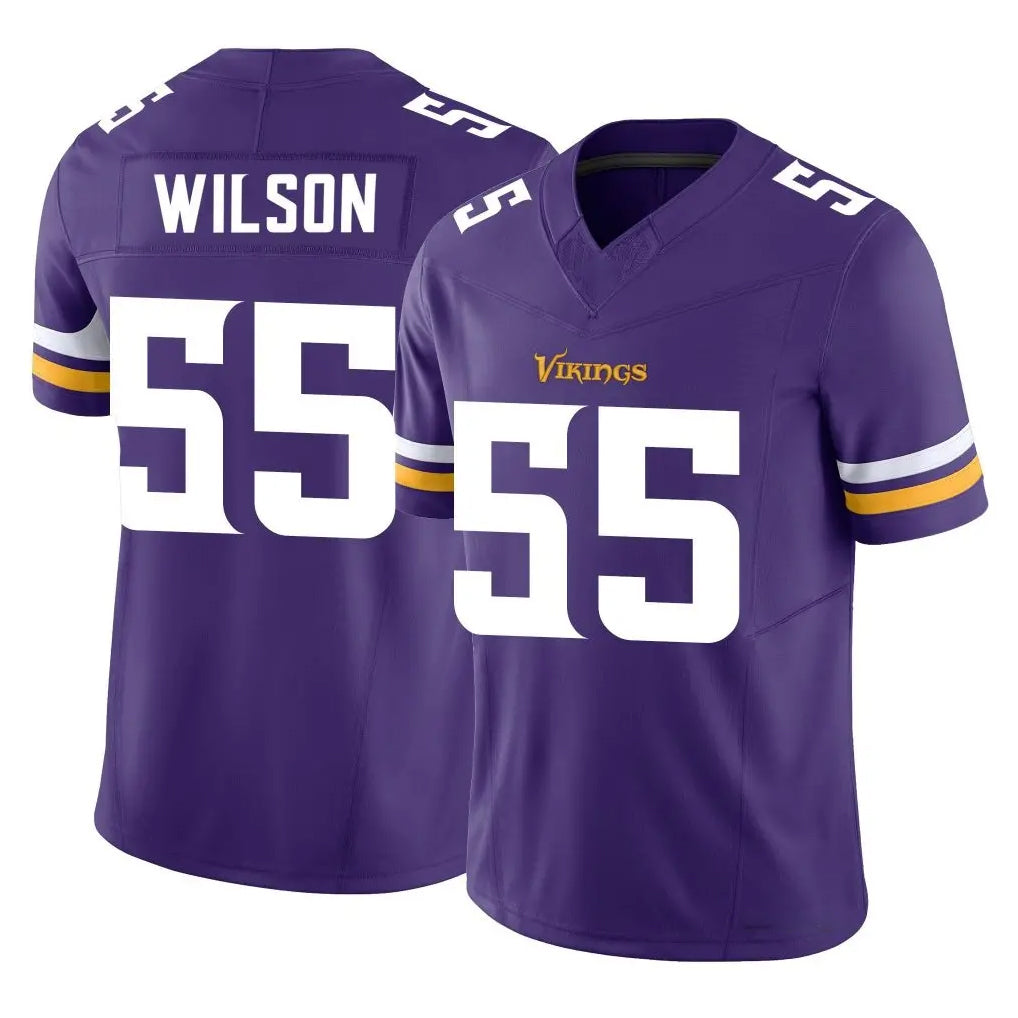 M.Vikings #55 Eric Wilson Player Purple Limited Vapor F.U.S.E. Home Game Ldoa Stitched Jerseys