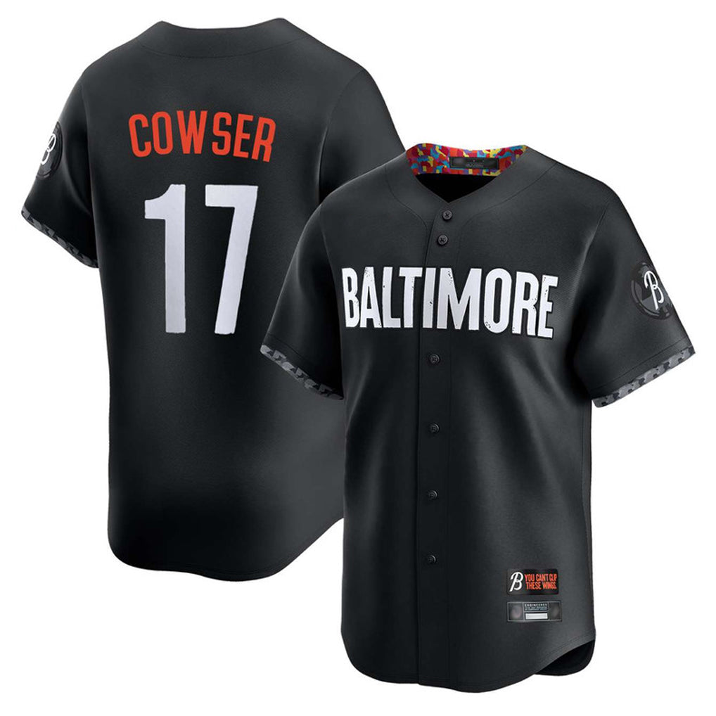 B.Orioles #17 Colton Cowser Player Black City Connect Limited Home Game Ldoa Stitched Jerseys