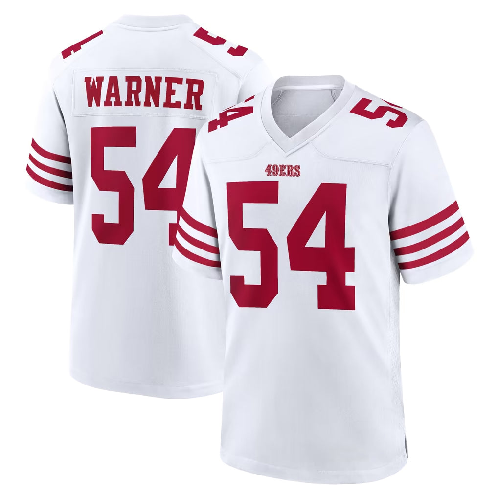 SF.49ers #54 Fred Warner Player White Game Home Ldoa Stitched Jerseys