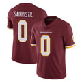 W.Commanders #0 Mike Sainristil Player Burgundy Limited Team Color Vapor Untouchable Home Game Ldoa Stitched Jerseys