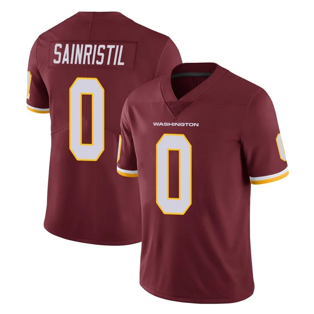 W.Commanders #0 Mike Sainristil Player Burgundy Limited Team Color Vapor Untouchable Home Game Ldoa Stitched Jerseys