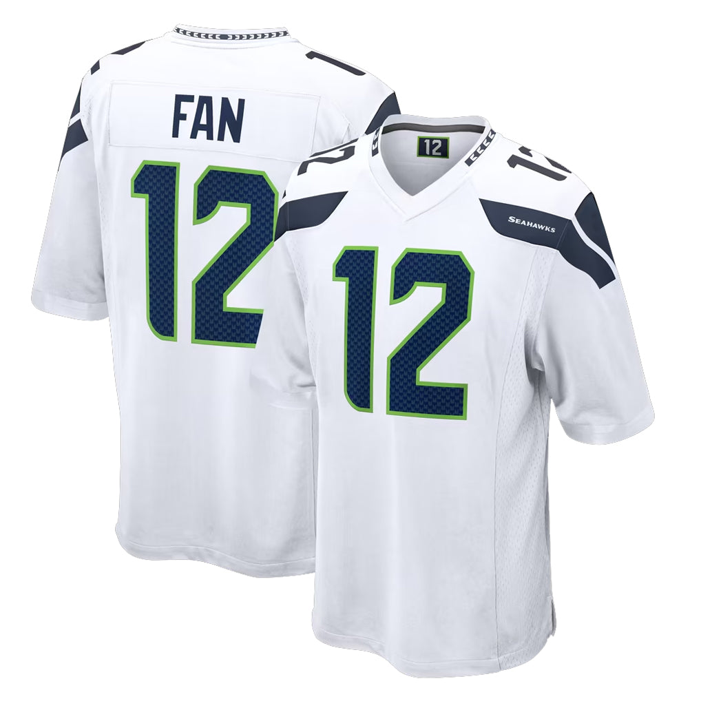 S.Seahawks #12 12th Fan Player White Home Game Ldoa Stitched Jerseys
