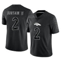 D.Broncos #2 Pat Surtain II Player Black Reflective Limited Ldoa Stitched Jerseys