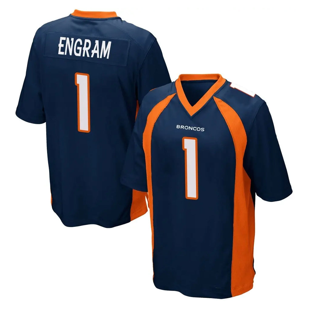 D.Broncos #1 Evan Engram Player Navy Game Ldoa Stitched Jerseys