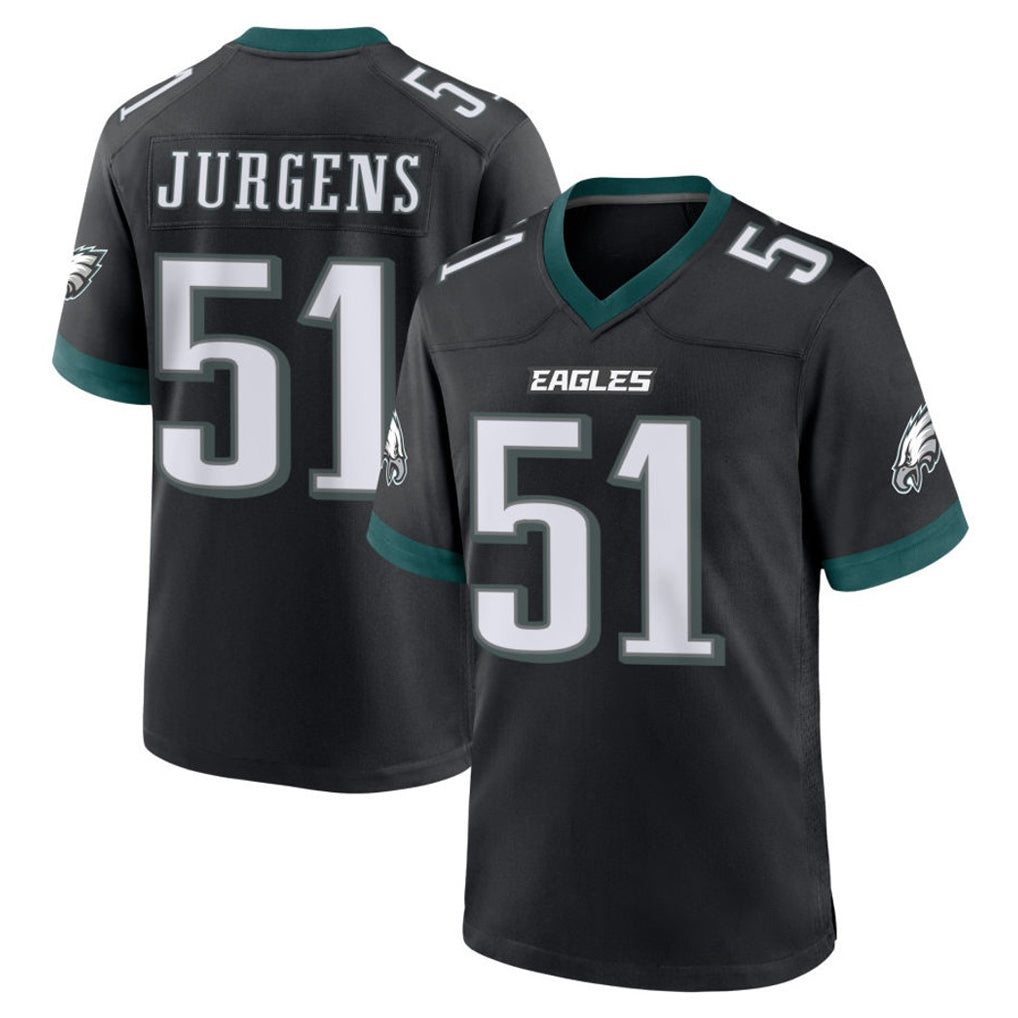 P.Eagles #51 Cam Jurgens Player Black Game Home Ldoa Stitched Jerseys