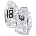 T.Titans #18 Cor'Dale Flott Player Camo Arctic Salute to Service Pullover Hoodies Home Game Ldoa Stitched Jerseys